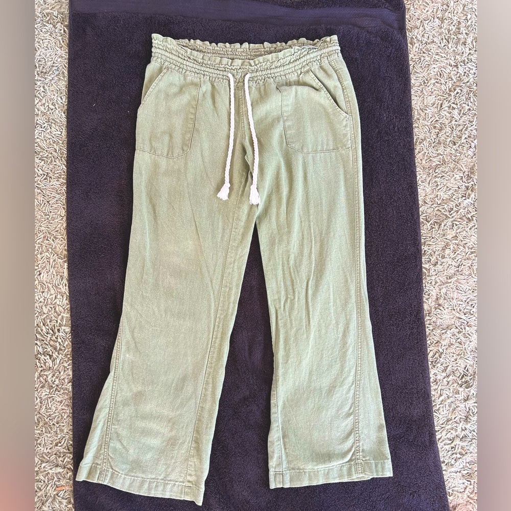 Roxy light green cotton pants size large